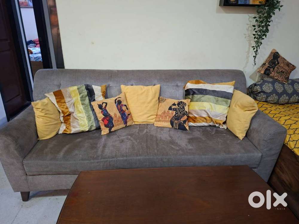 Grey 3-Seater Sofa + 2 Matching Single-Seater Sofas