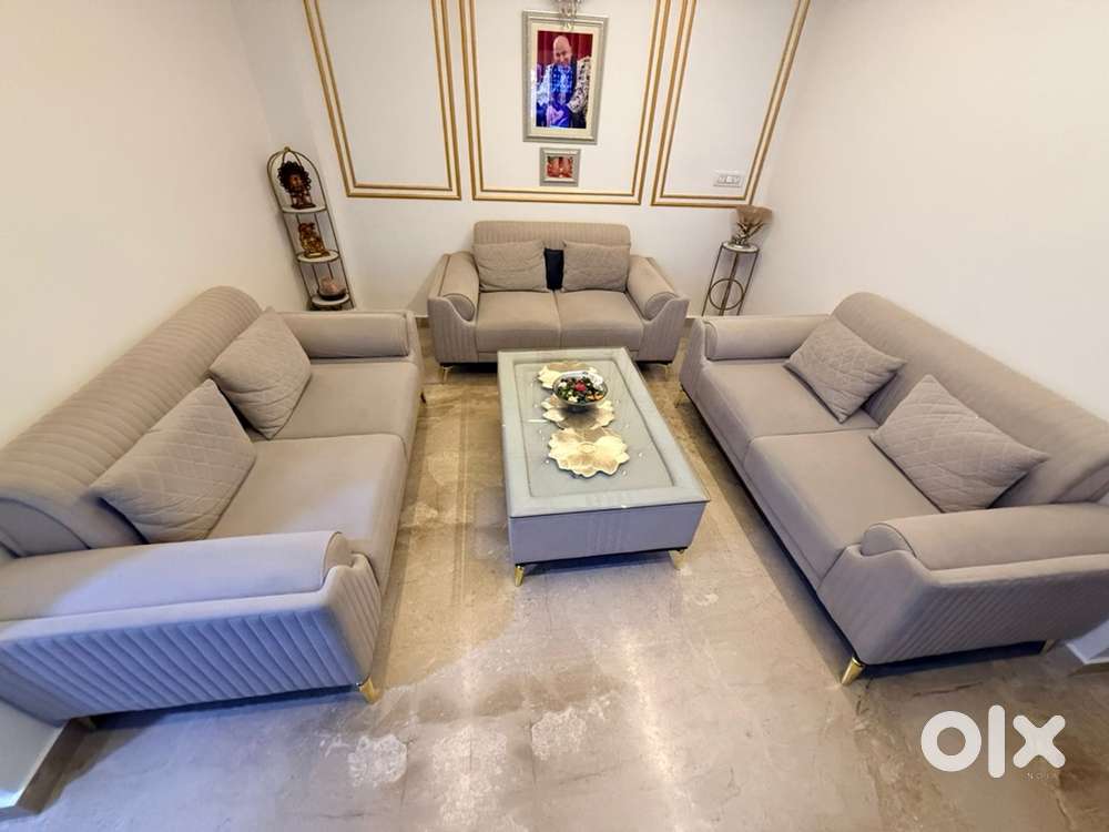 3 Double-Seater Sofas & Center Table – 6 Months Old