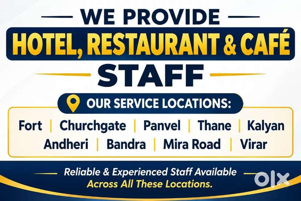 We Provide :-All Types of Experienced STAFF, Hotel Restaurant Staff