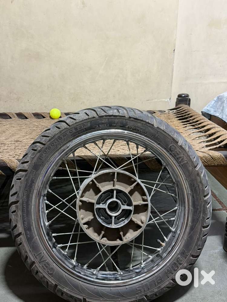 Bullet 350 Battalion Black Original Tyre + Rim  Excellent Condition