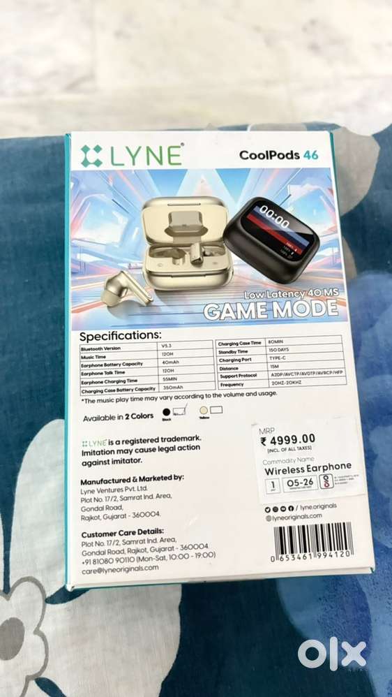 Wireless earphones touch screen lYNE cclpods46