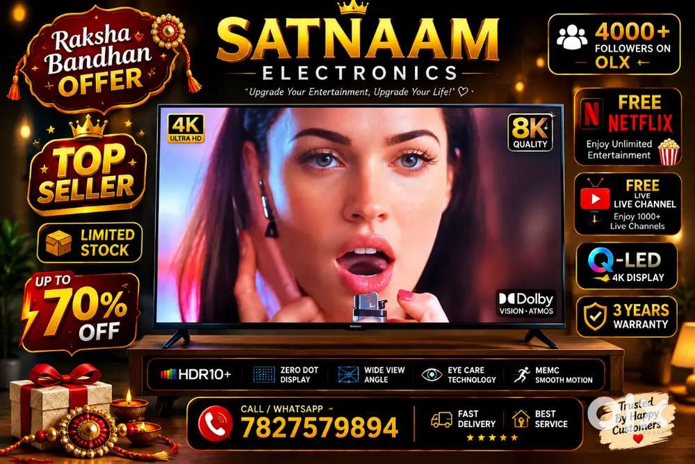 SMART L E D TV 70% OFF NEW BRAND 3 YEARS WARRANTY 4K ULTRA HD