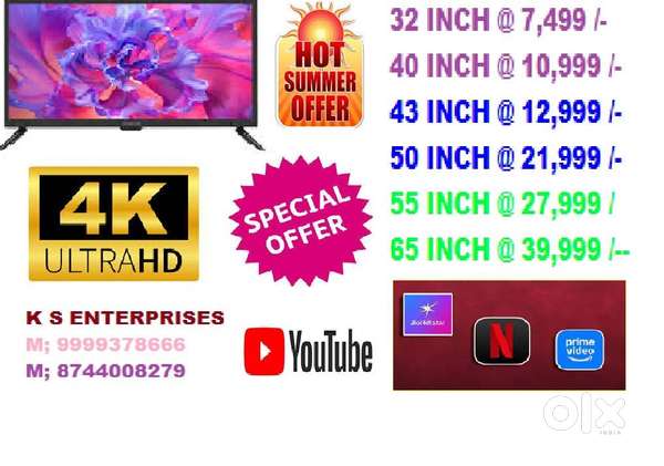 32 INCH SMART LED TV @ 7,499 /-
