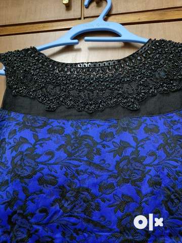 Blue and black gown Women 1758186768