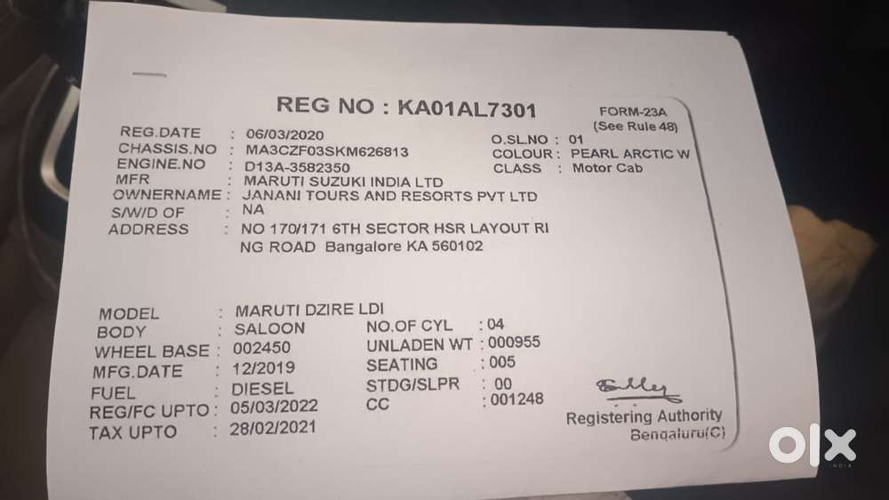 Maruti Suzuki Swift Dzire Ldi Bsiv, 2020, Diesel