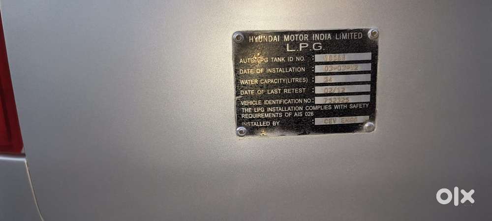 Hyundai Santro Xing Gls, 2012, Lpg