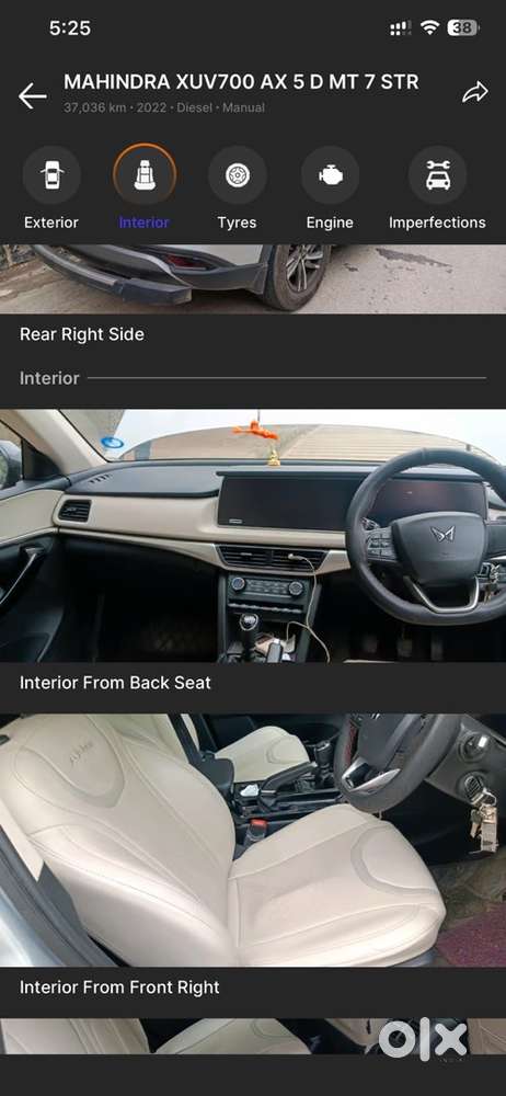 Mahindra Xuv700 2022 Diesel Mt 7str 37000 Km Driven