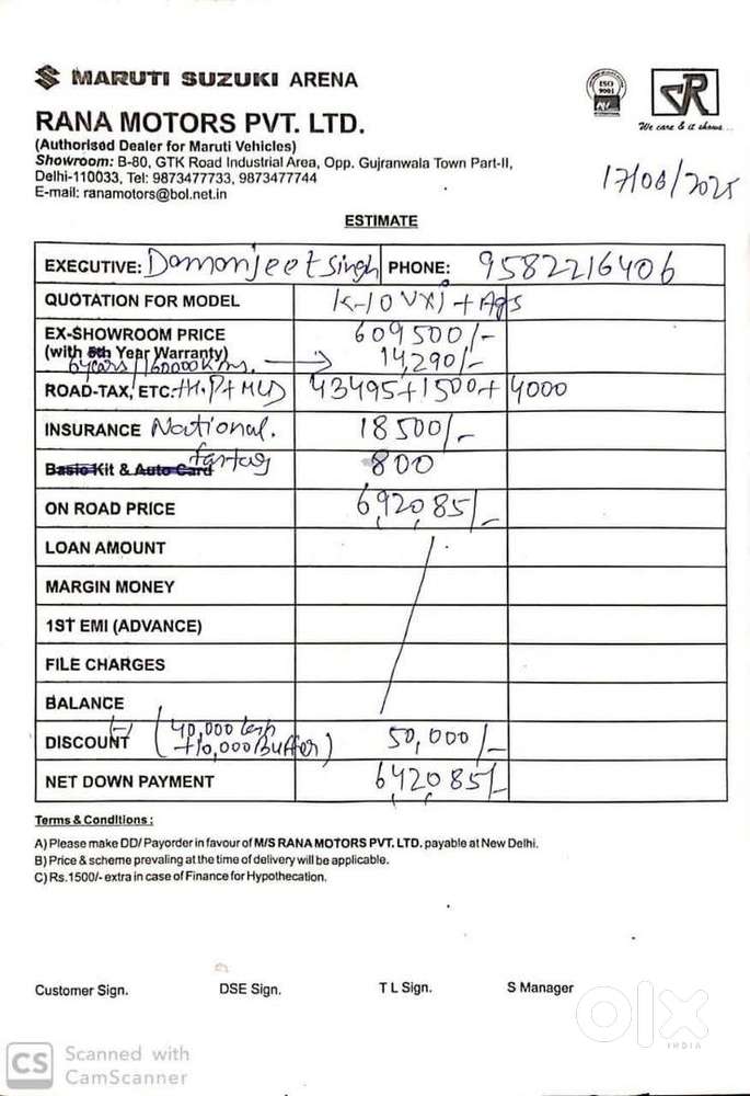 Brand New Alto10 Automatic Top End Model For Sale