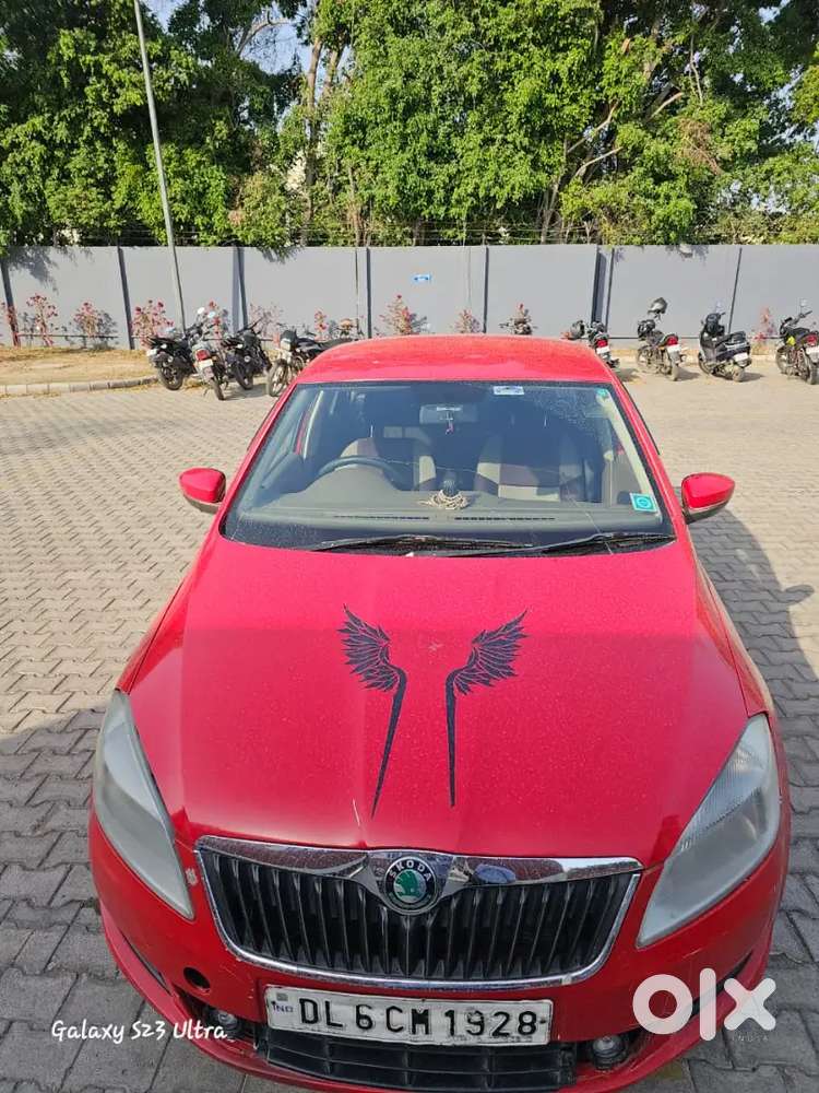 Skoda Rapid 2012 Flashy Red Colour Cng & Petrol Gadi Ek Number H
