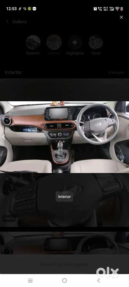 2023 Hyundai Aura Sx 1.2 Cng (manual)  First Owner  34,700 Km  Exce