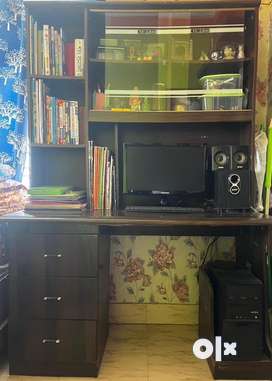 Study table with bookshelf olx discount