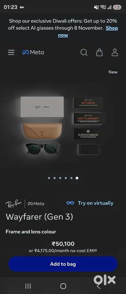 Rayban meta gen 3 wafarer