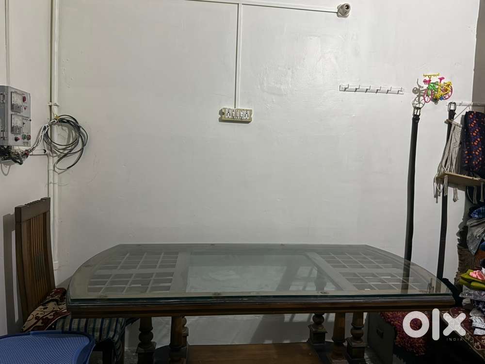 Dining table with six chairs