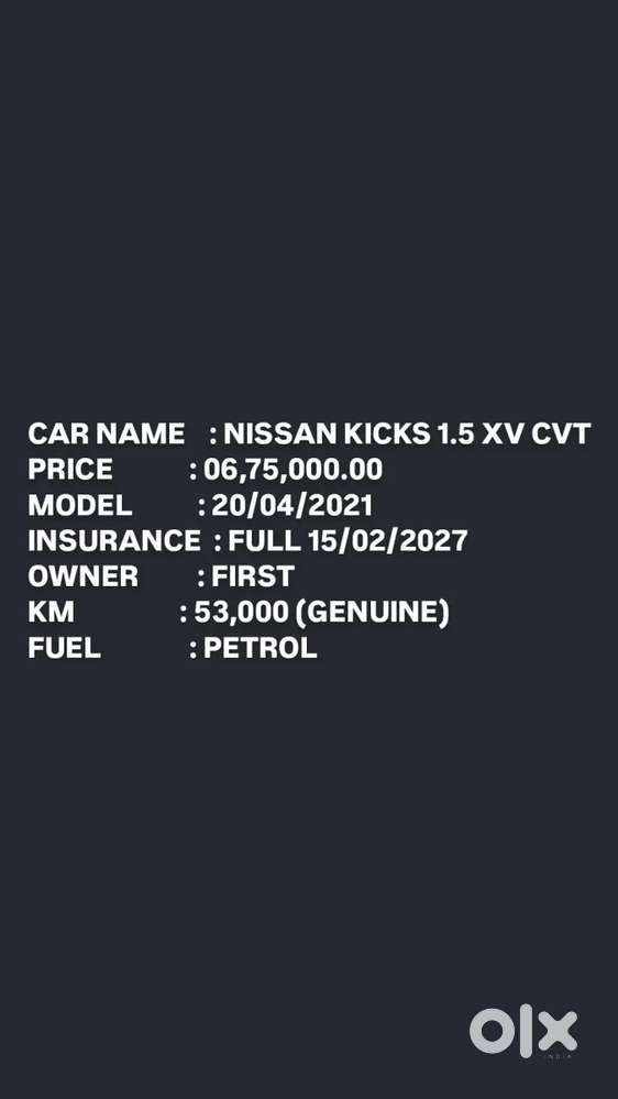 Nissan Kicks Xv, 2021, Petrol