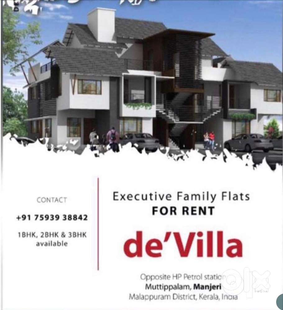 Executive Family Flats for Rent at Manjeri For Rent Houses