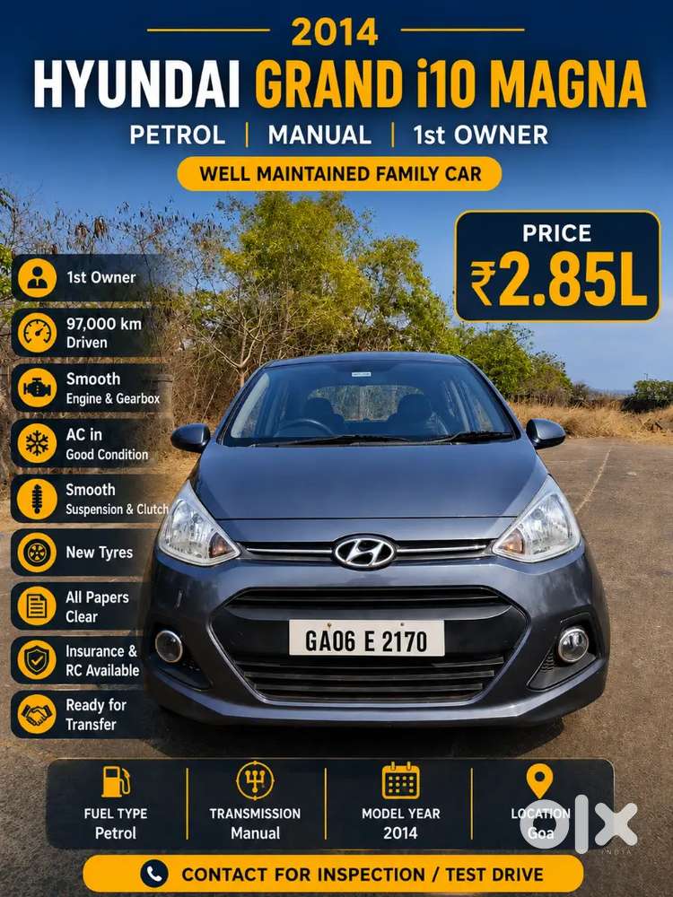Hyundai Grand I10 Magna 2014 Petrol  1st Owner  Well Maintained