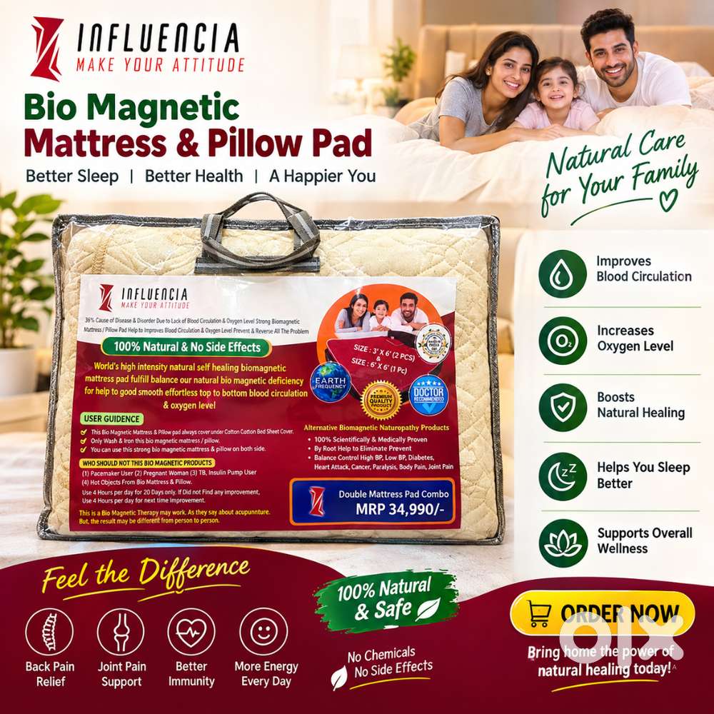 Bio Magnetic Mattress & Pillow Pad | head band Premium Sleep Product