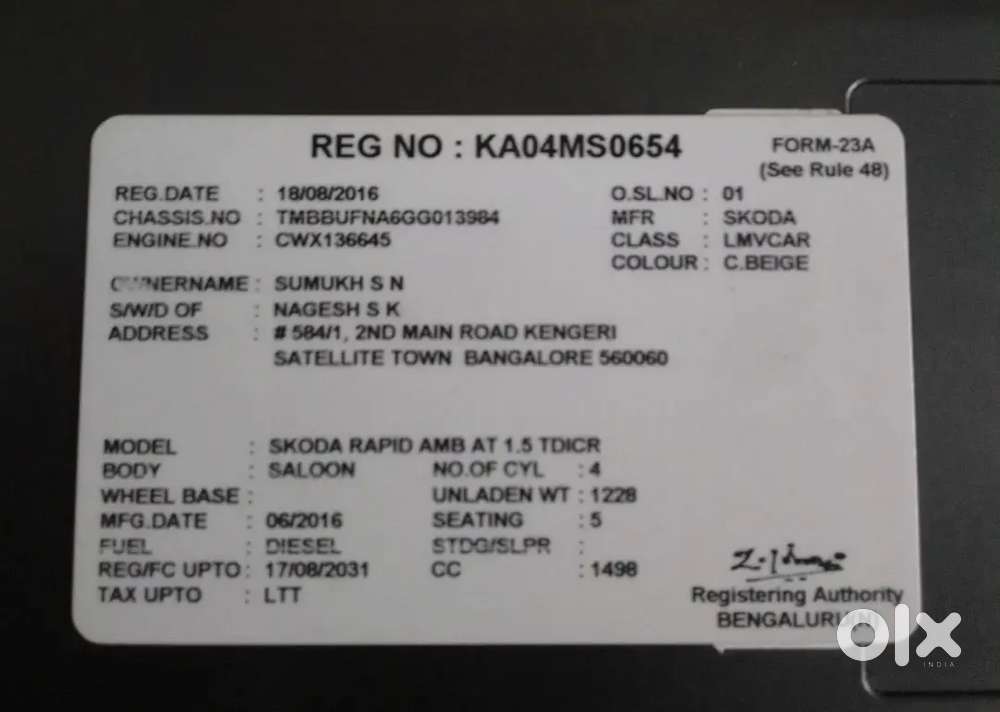 Skoda Rapid Elegance 2016