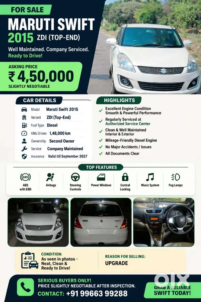 Maruti Suzuki Swift 2015 Diesel Well Maintained