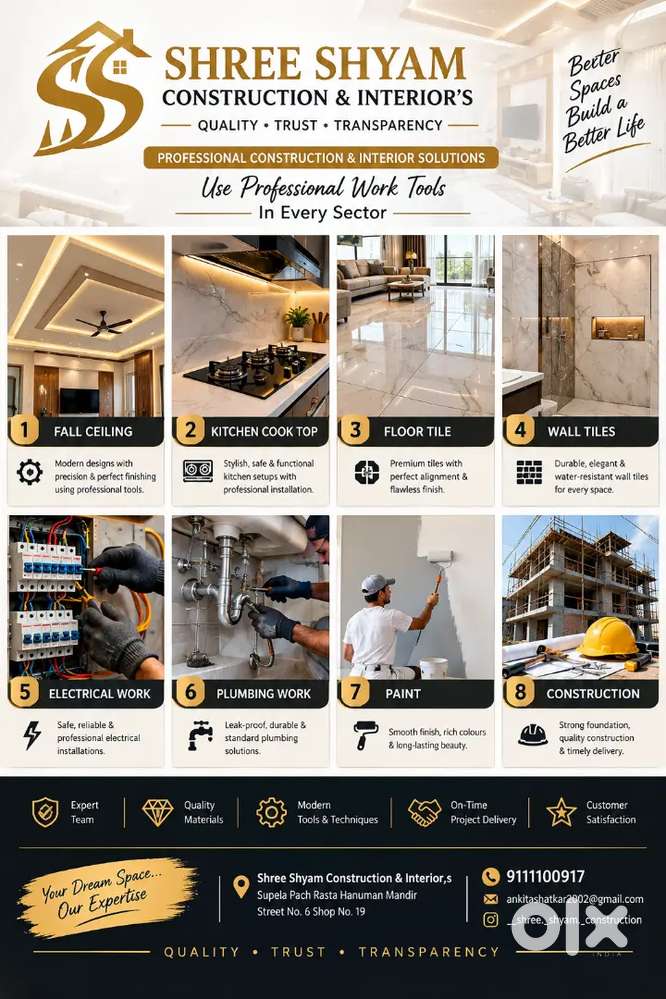 Construction and interior work