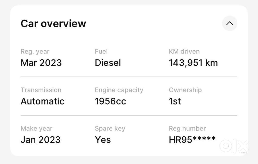 Tata Car Diesel 2023 Automatic 6 Seater