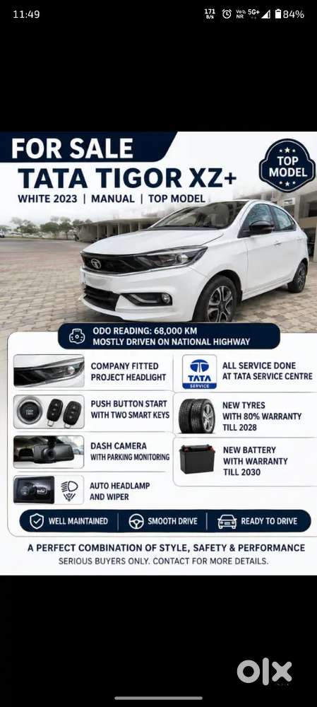 Tata Tigor 2023 Cng Top Model