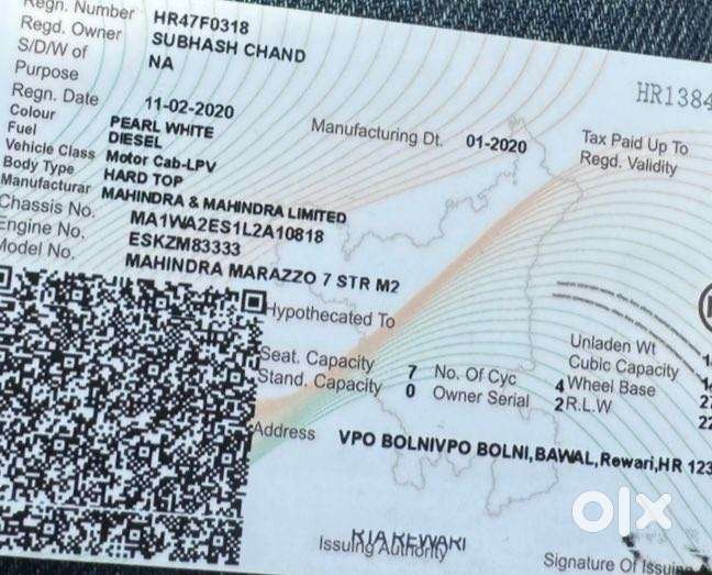 Mahindra Marazzo M2, 2020, Diesel