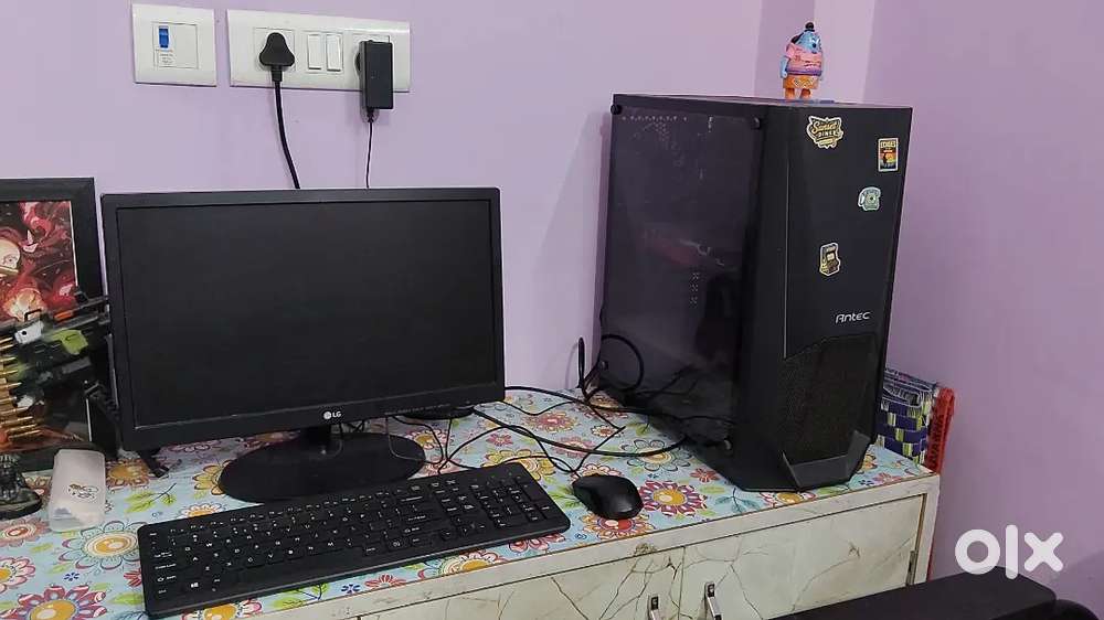 Whole PC along with mouse, keyboard, monitor and CPU