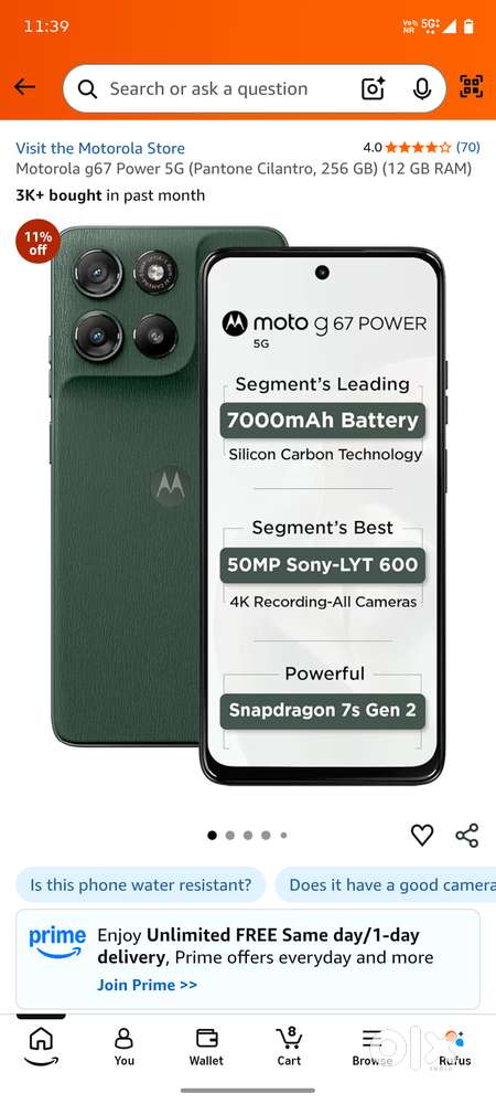 Moto G67Power one mnth phone