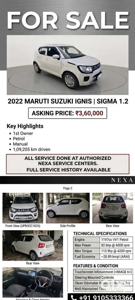 Maruti Suzuki Ignis 2022 Petrol 108900 Km Driven