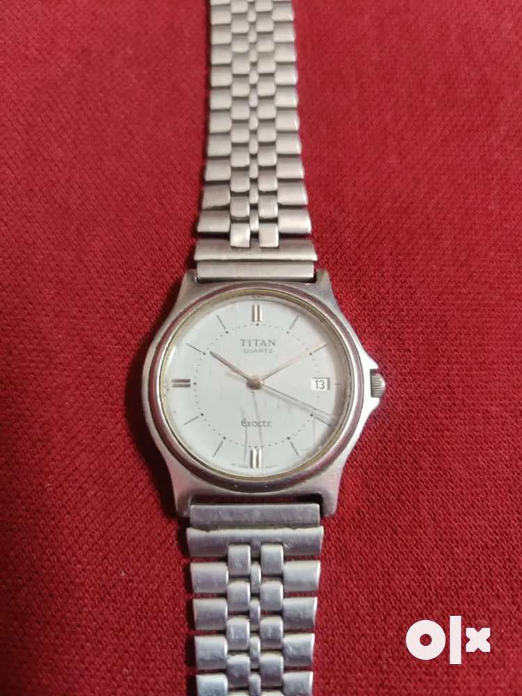 Original Titan watch Exacta model silver watch .