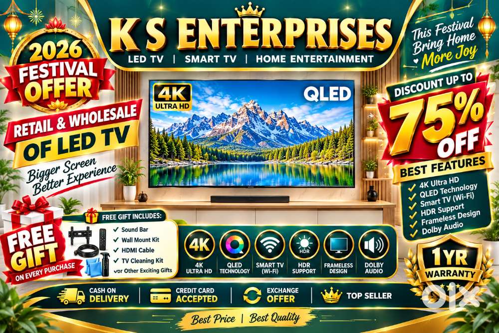 43 INCH SMART LED TV, 4K UHD LED TV IN 13,499 ONLY.