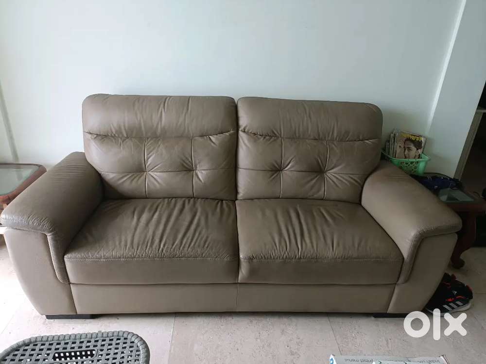 Genuine leather sofa set, TV Computer table for sale Sofa