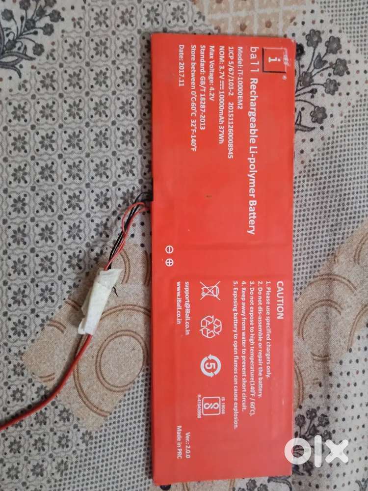 Laptop battery i bal lnice last time use in speaker