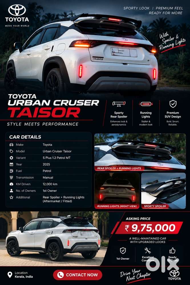Toyota Urban Cruiser 2025 Manual S Plus