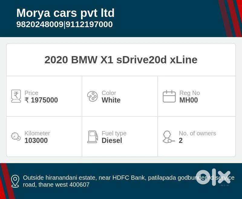 Bmw X1 2.0 Sdrive20d Xline, 2020, Diesel