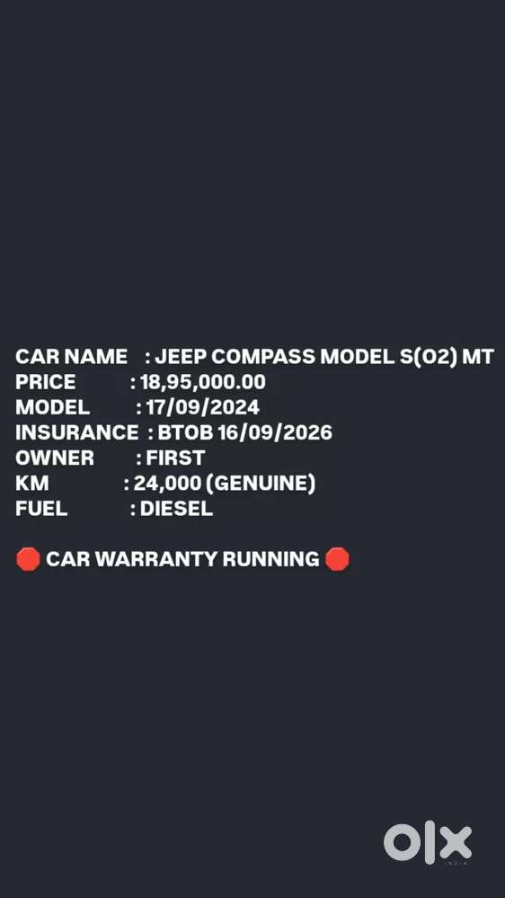 Jeep Compass Model S (o) 2.0 Diesel, 2024, Diesel