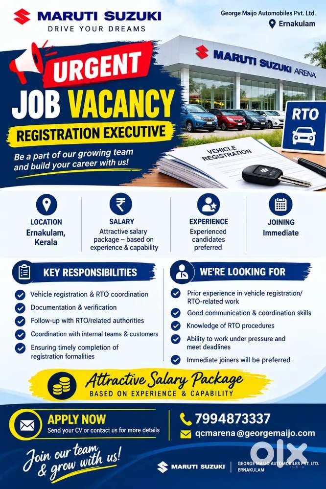 Registration Executive Required Urgently