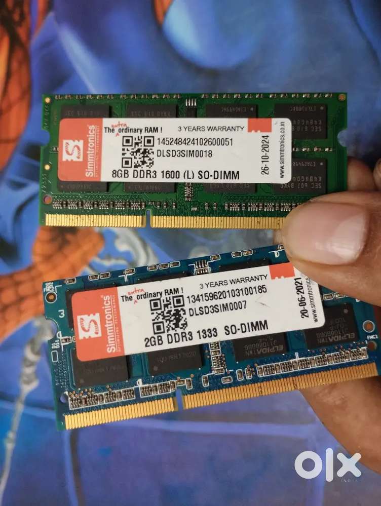 10GB DDR3 (8GB + 2GB) Laptop RAM Simmtronics Brand