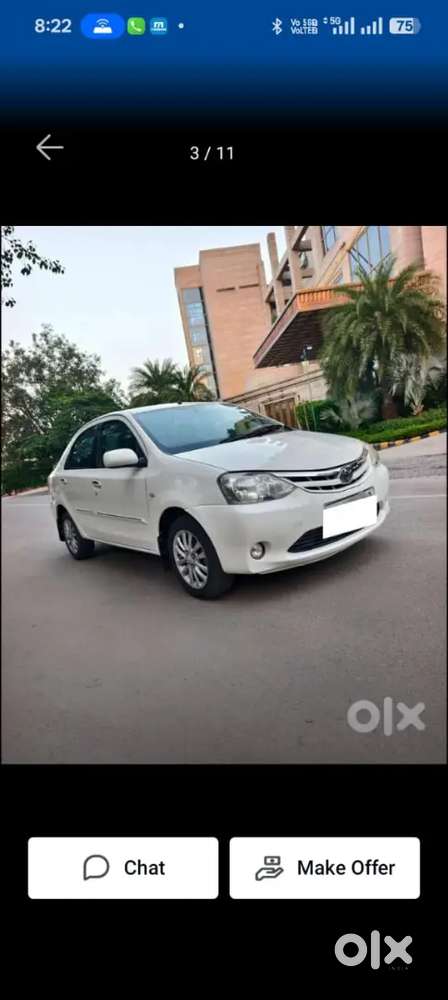 Toyota Etios 2011 Petrol 80000 Km Driven