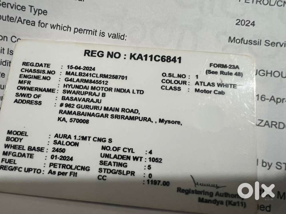 Hyundai Aura 1.2 S Cng, 2024, Cng & Hybrids