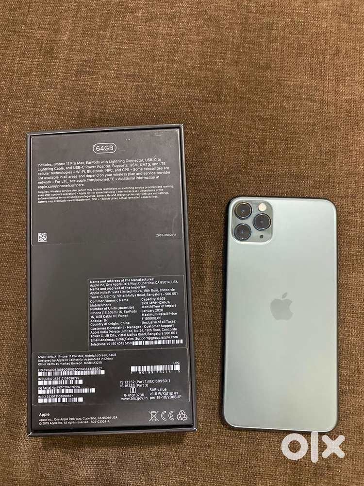 Apple iPhone 11 Pro 64 GO Vert Nuit MWC62QL/A