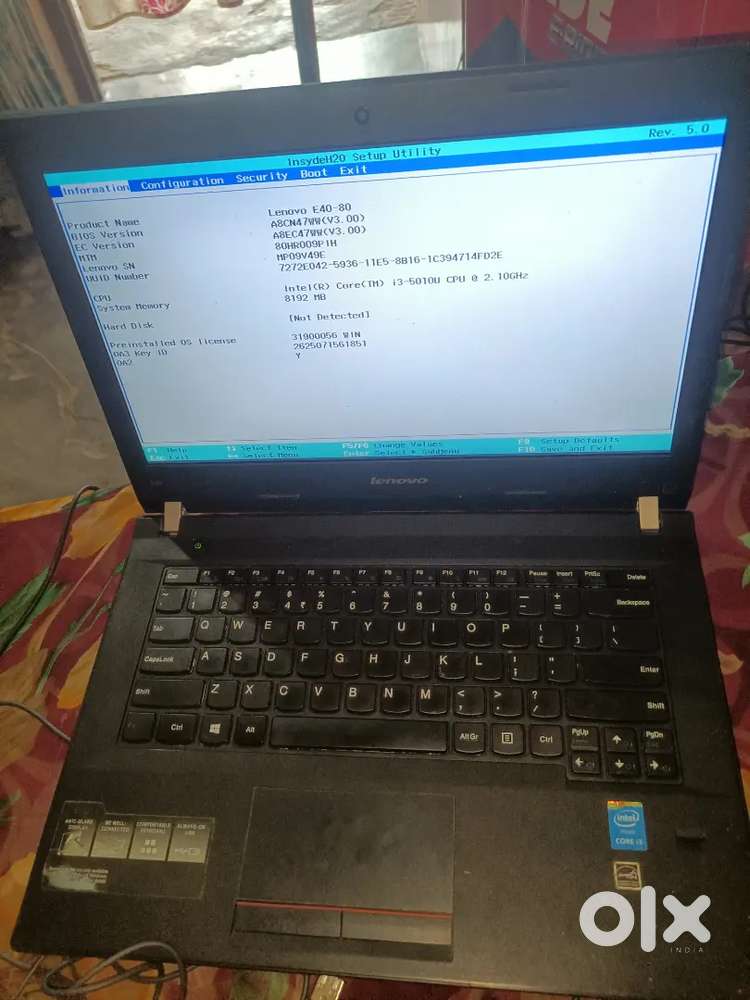 Lenovo i3 Gen 5 Ram 8gb SSD 256 Rs 15000