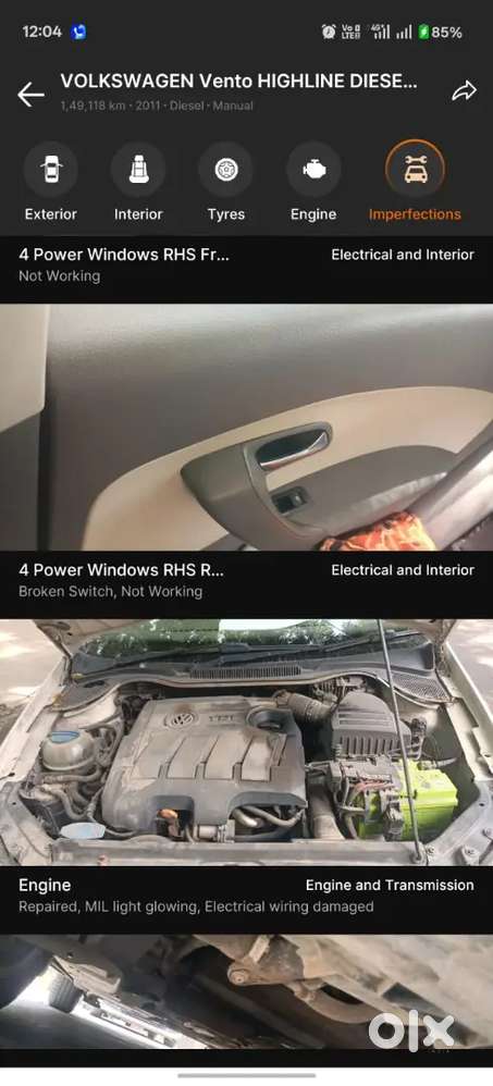 Volkswagen Vento Diesel Highline 2011 Car