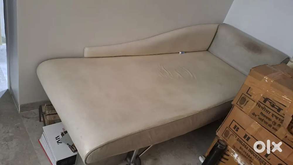 82x31 Off-White Chaise Lounge for Sale