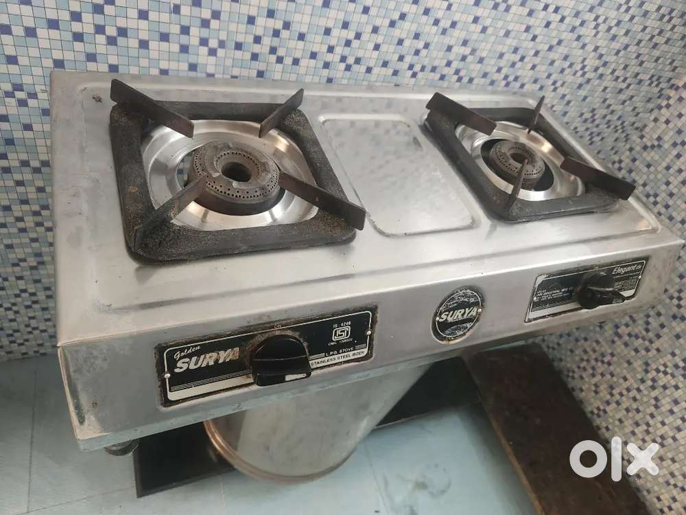 Surya stainless steel 2-burner gas stove