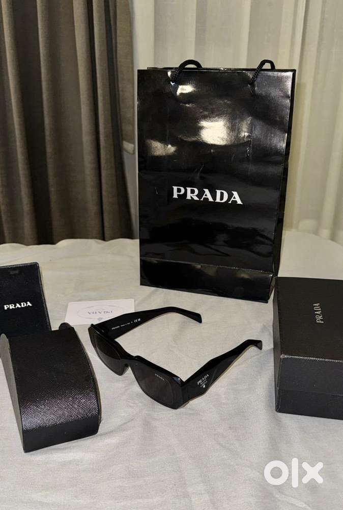 Prada Symbole Black Sunglasses with Box & Accessories