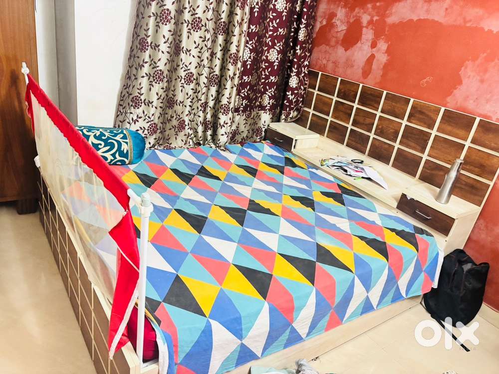 King box bed with kurlon mattress