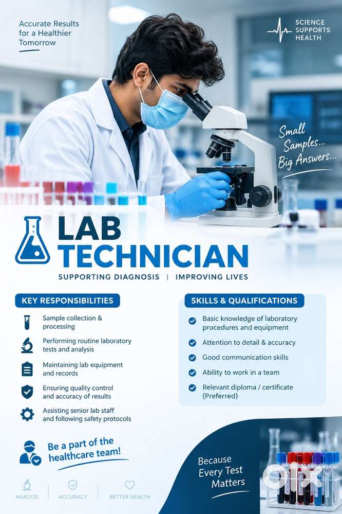 Lab Technicians Trainer's available