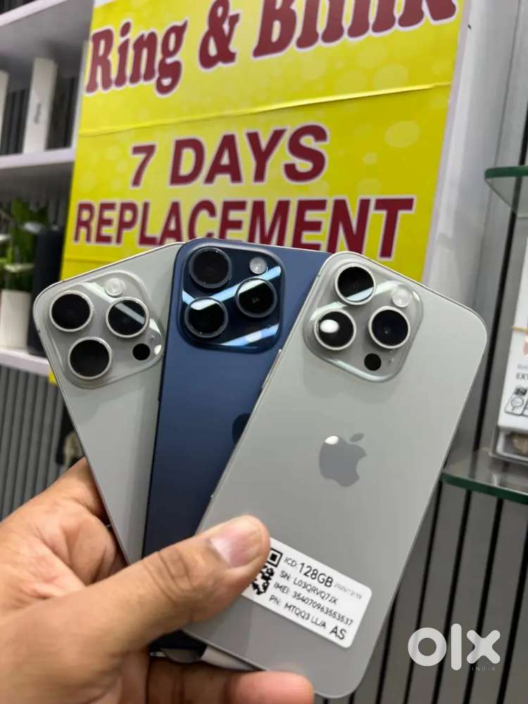 Apple I Phone 15 Pro 128GB 59,999 with bill,06 MonthsWarranty